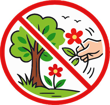 vector illustration of an don't cut trees symbol , save trees vector design 