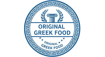 Obraz premium A blue logo for original cheez food isolated on transparent background
