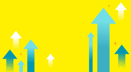 伸びあがるたくさんの矢印　背景素材