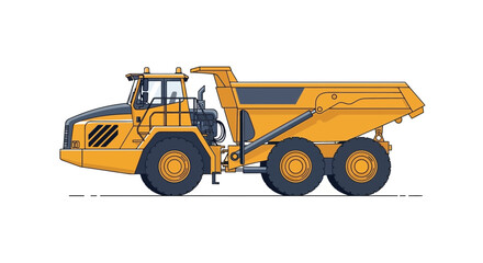 Obraz premium Articulated Dump Truck Illustration