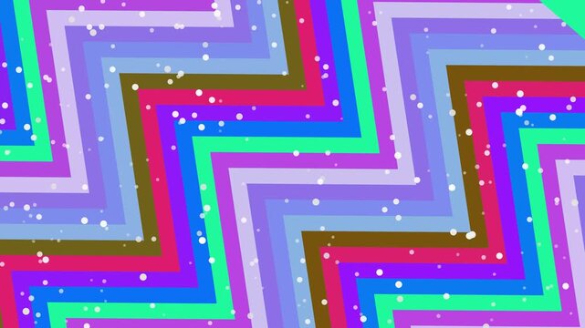 Colorful zigzag pattern with glitter effect, abstract background, vibrant hues, digital art