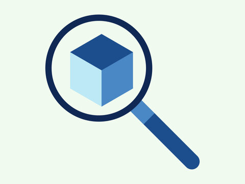 Blockchain explorer icon. Cryptocurrency icon design. Flat vector icon style.