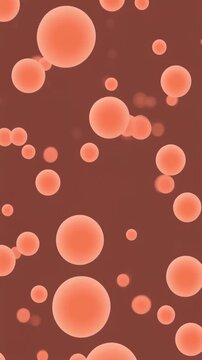 Animated Peach Bellini Bubbles Ascending Background Loop