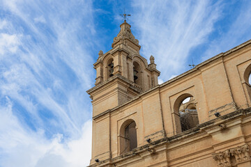 Obraz premium Baroque Church Bell Tower in Malta