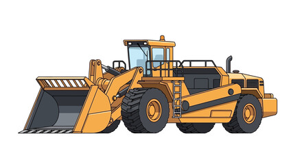 Obraz premium Yellow Wheel Loader Construction Vehicle