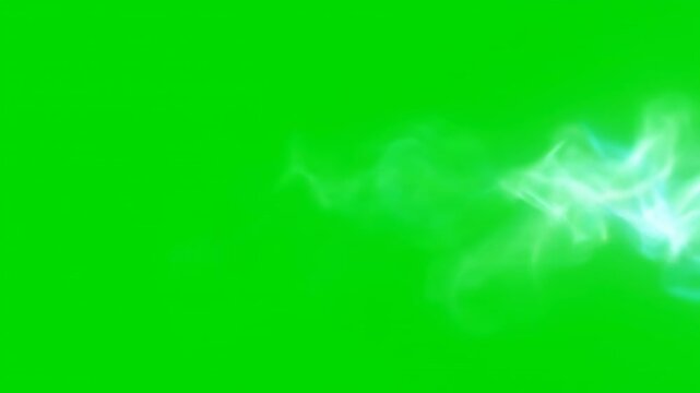 An ethereal entity smoothly gliding from left to right on green screen vfx, special effects, horizontal