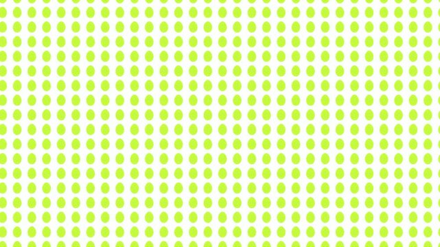 Simple repeating pattern of light green Easter eggs background. An ideal looping animation for seasonal promotions, party invitations, or cheerful spring-themed projects.