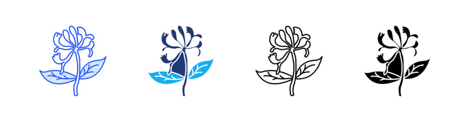 Honeysuckle Multiple Style Icon Set Vector  © Uyun rokhman