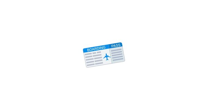 Boarding Pass Airline Ticket Travel Animation