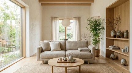 Fototapeta premium living room with fireplace