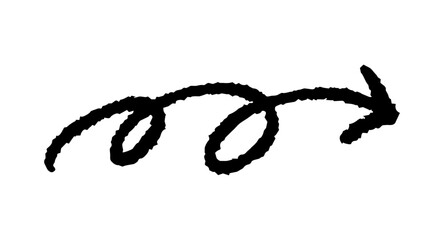 手書きのくるくる矢印