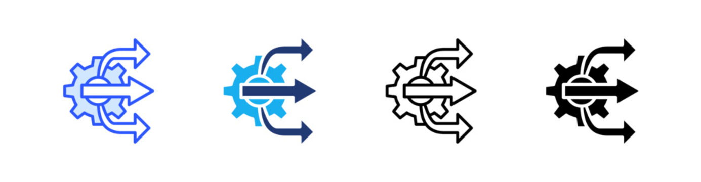 Advance Multiple Style Icon Set Vector 