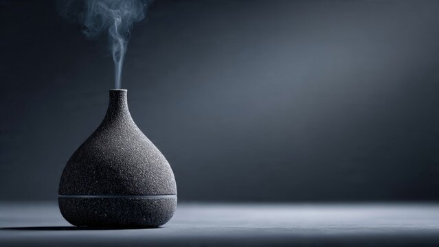 Essential oil diffuser with rising steam minimalist design