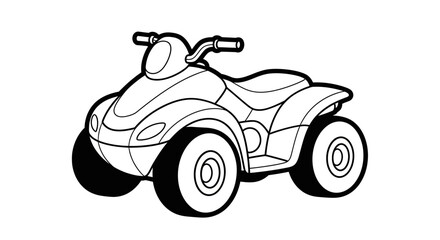 Quad Bike Outline Drawing