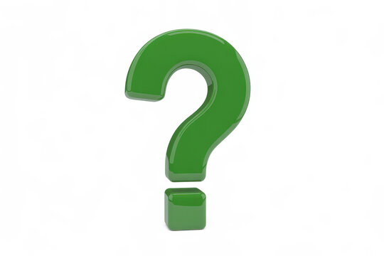 Green question mark symbol shiny