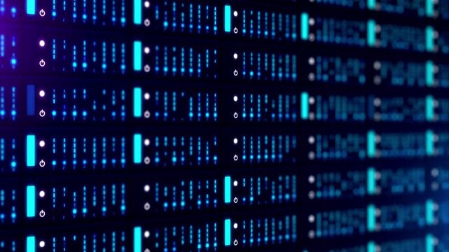 Big Data Information Flow Motion Design. Animated digital data numbers and flashing information streams. technology and data flow visualization concept.