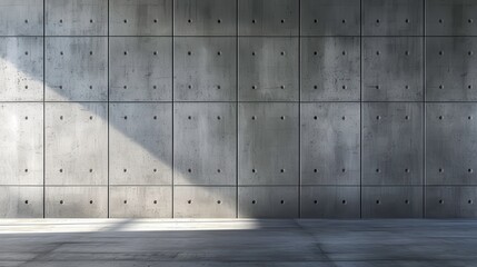 Concrete Wall with Shadow Effects and Texture in Modern Interior