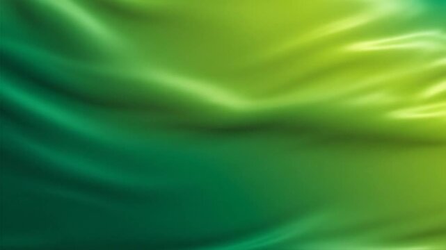 A smooth flowing vibrant green and yellow gradient forms an abstract background.