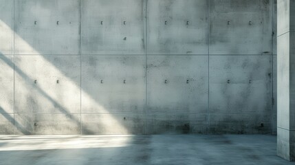 Bright Industrial Space with Smooth Concrete Walls and Floor