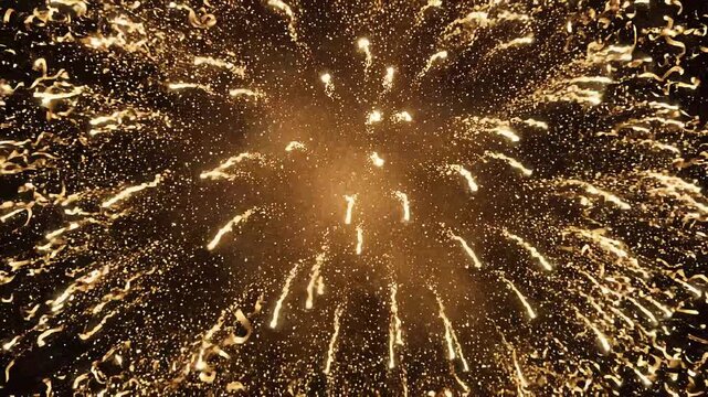 Fireworks exploding in the night sky.