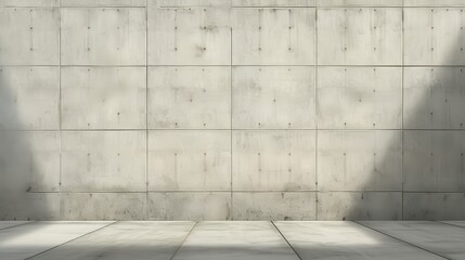 Textured Concrete Wall with Exposed Aggregate and Shadows Play