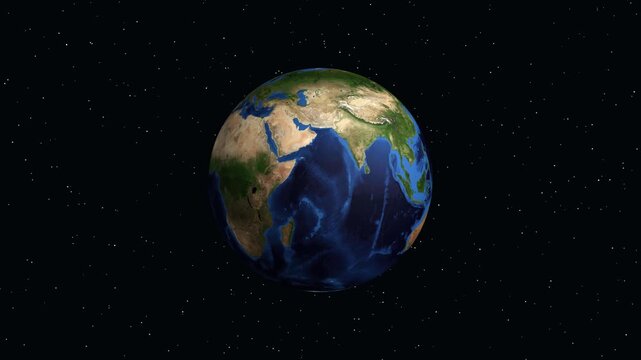 Satellite Zoom Animation Into Yaounde Cameroon From Outer Space