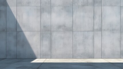 Minimalist Concrete Wall with Natural Light and Shadow Play