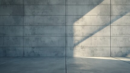 Modern Industrial Concrete Wall with Natural Light Reflection