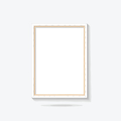 Obraz premium Blank White Frame on White Background