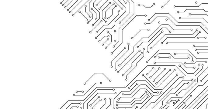 Abstract Digital Circuit Board Network Pattern on White Background Keywords circuit board, technology, abstract, digital, network, connection, electronic, data, system, innovation, futuristic. eps