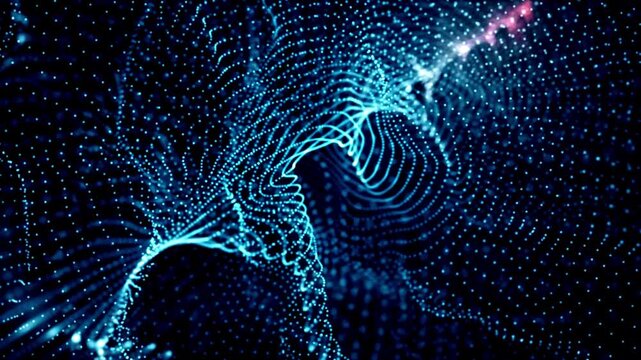 particle beam stream, digital data flow. Dynamic pattern with power rays and light. abstract internet data light stripe flowing. digital cyberspace motion.