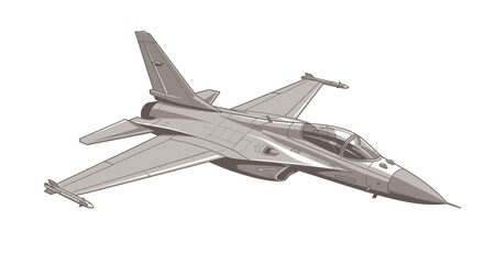 Military Fighter Jet Aircraft Flying Solo.