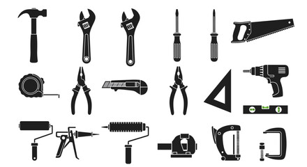 Obraz premium Collection of various hand tools and equipment for construction and diy projects, Generative AI