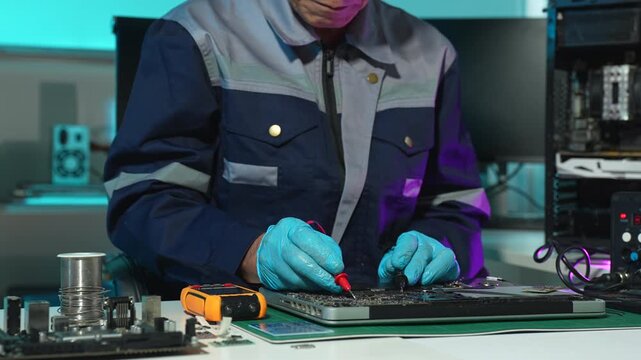 Repairing and upgrade electronic, computer hardware and technology concept.