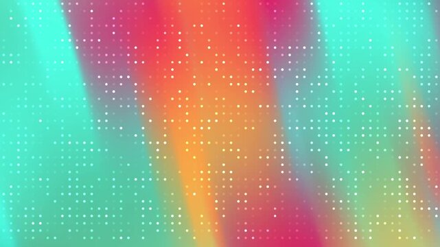 Rainbow gradient background covered with symmetrical white tiny dots