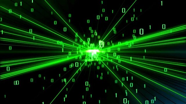 binary code digital pattern animation. Binary Code, technology background footage. random digital data matrix of binary code numbers background.