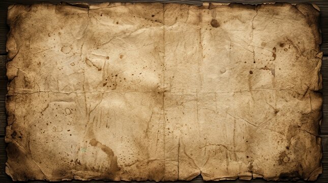 Desain latar belakang tekstur kertas tua dengan pola grunge cokelat antik yang berumur dan bertekstur kasar untuk memberikan kesan bingkai perkamen kuno yang retro serta bernoda seni