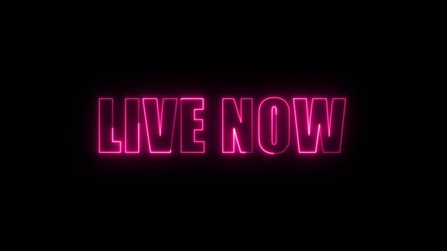 Live Now Animation &ndash; Broadcast Streaming Overlay with Alpha Channel
