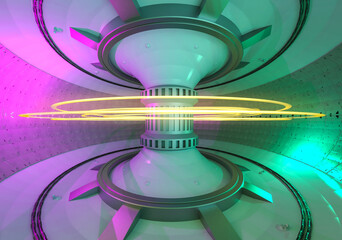 Smr or small modular nuclear fusion reactor core with magnetic ring