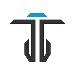 Initial letter T icon design