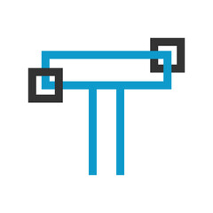 Initial letter T icon design