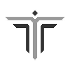Initial letter T icon design