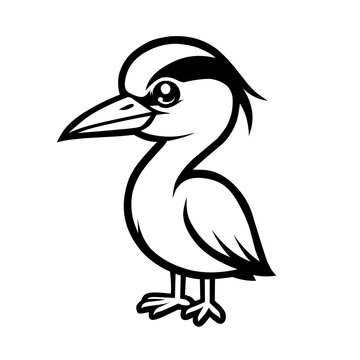 vector illustration of cartoon bird