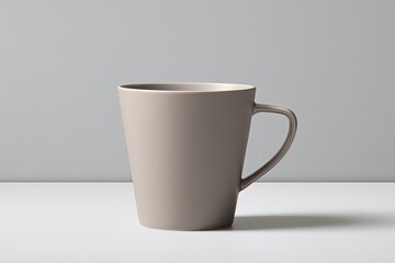 Simple Grey Mug On White Background