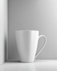 White Mug On White Background