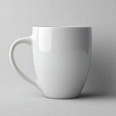 Blank White Mug On Gray Background