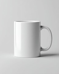 Blank White Mug On Gray Background