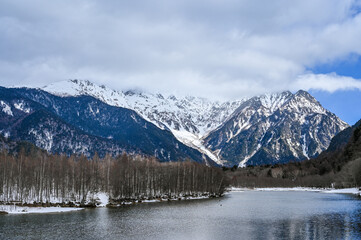 冬の日本長野県の上高地