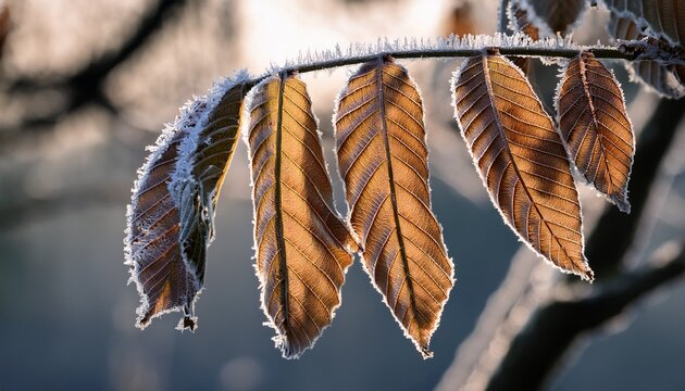 Tree Foliage Damaged By Spring Frosts Black Walnut Leaves After Night Frost