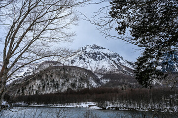 冬の日本長野県の上高地